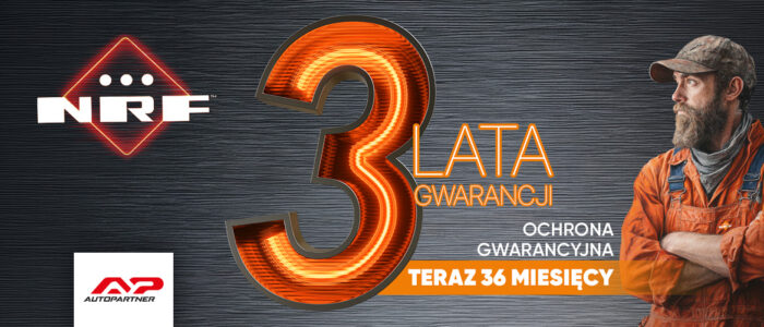 3 lata gwarancji na części NRF