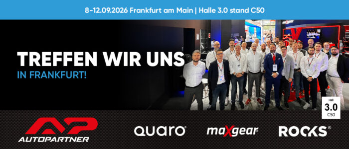 Frankfurt wird erneut zur Hauptstadt des Automotive Aftermarkets. Auto Partner ist mit dabei.