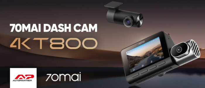 70mai Dash Cam 4K T800 – trzykanałowy wideorejestrator z podwójnym nagrywaniem 4K